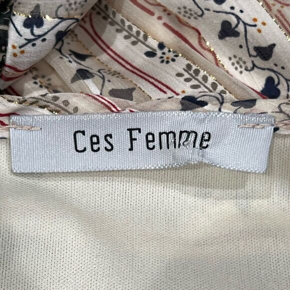 Ces Femme Metallic Silky Dress Women’s Small - Picture 3 of 4